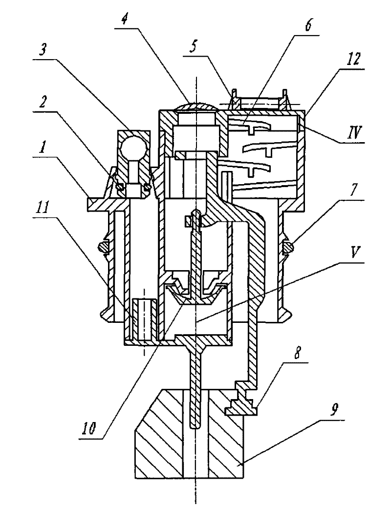 Multifunctional liquid injection cap of lead acid storage battery for traction