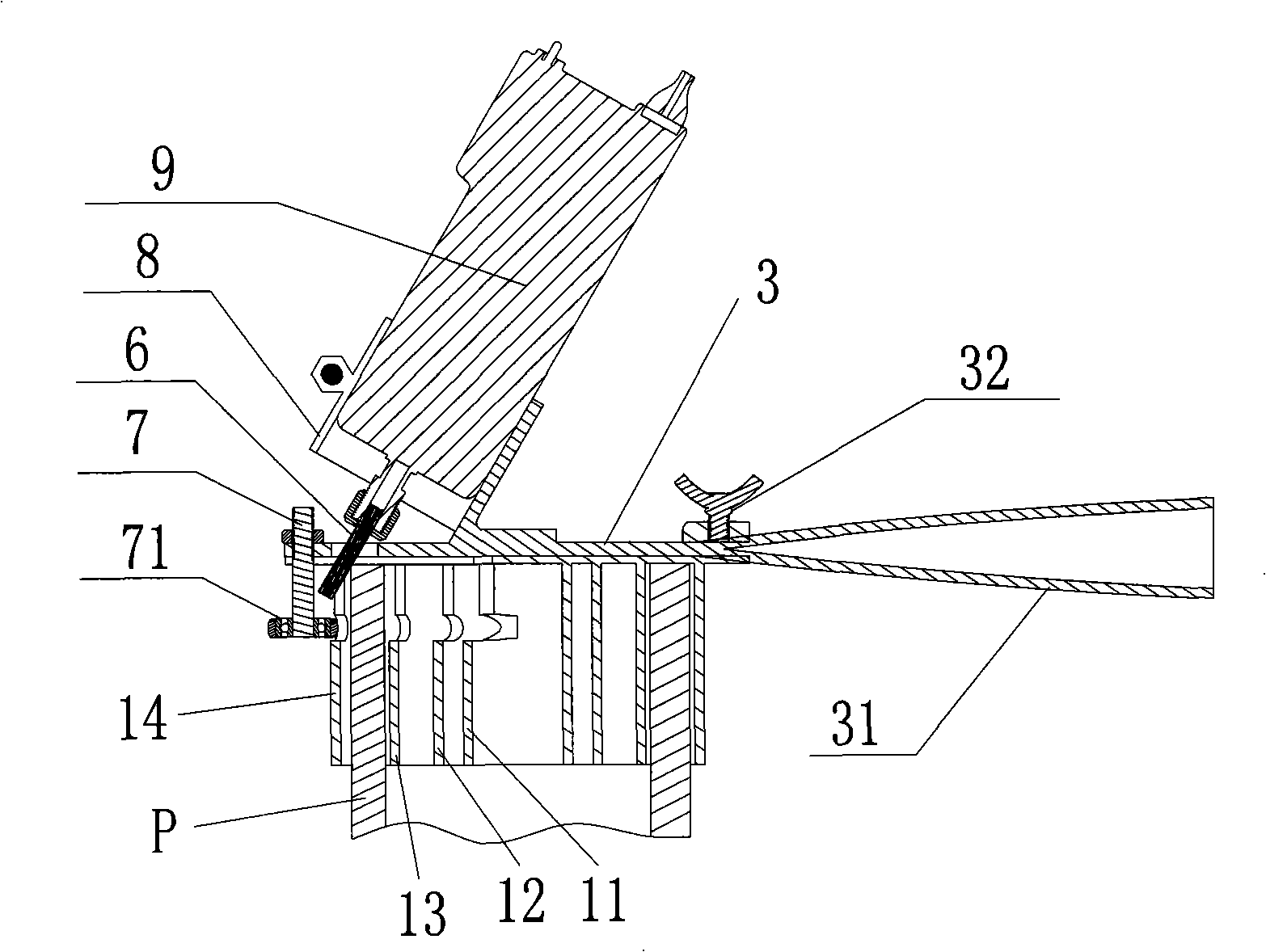 Pipe beveling machine