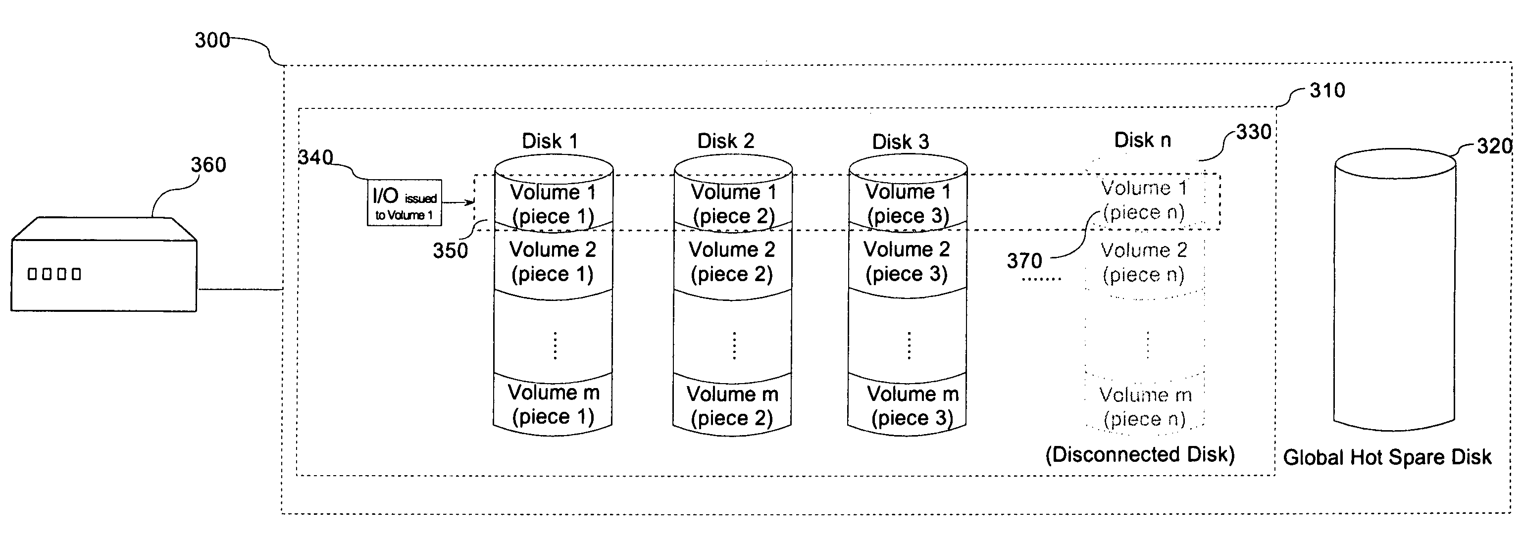 Optimized reconstruction and copyback methodology for a disconnected drive in the presence of a global hot spare disk