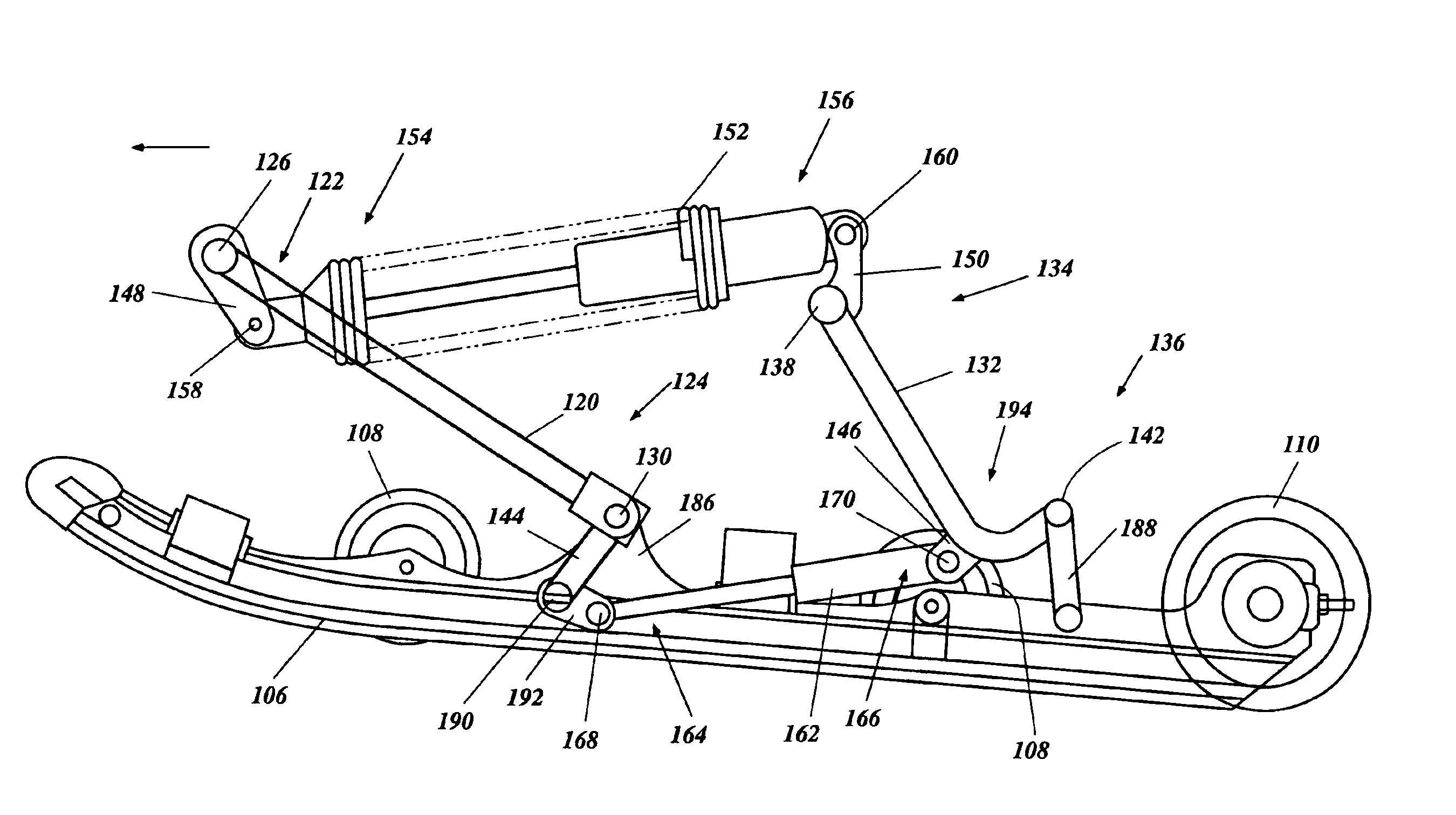 Snowmobile suspension system