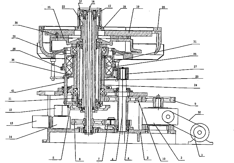 Mainshaft transmission system of numerically-controlled precise grinding polisher