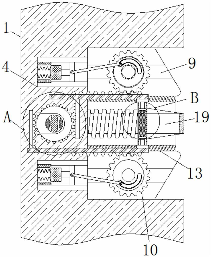 A door lock tamper-resistant device based on gear transmission