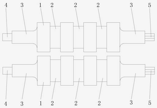 Improved ferritic square steel roughing roll and preparation method thereof