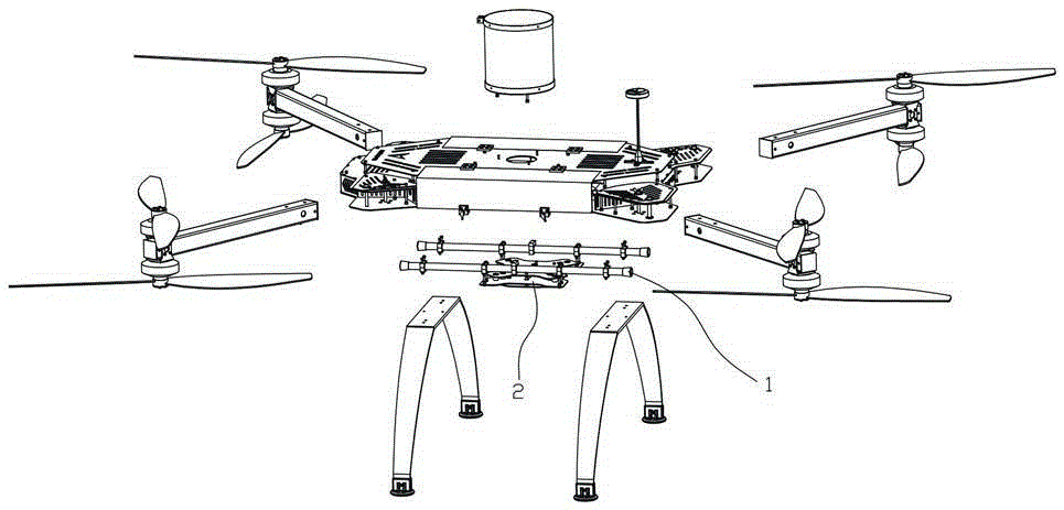 Mounting platform of unmanned airplane