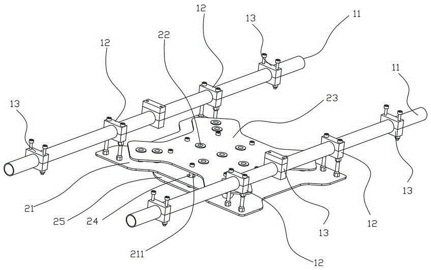 Mounting platform of unmanned airplane