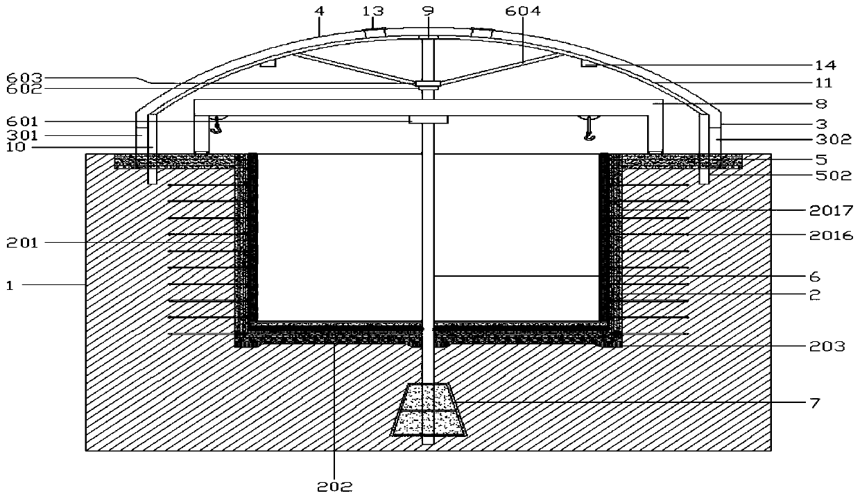 Underground auxiliary temperature control warehouse and construction method thereof