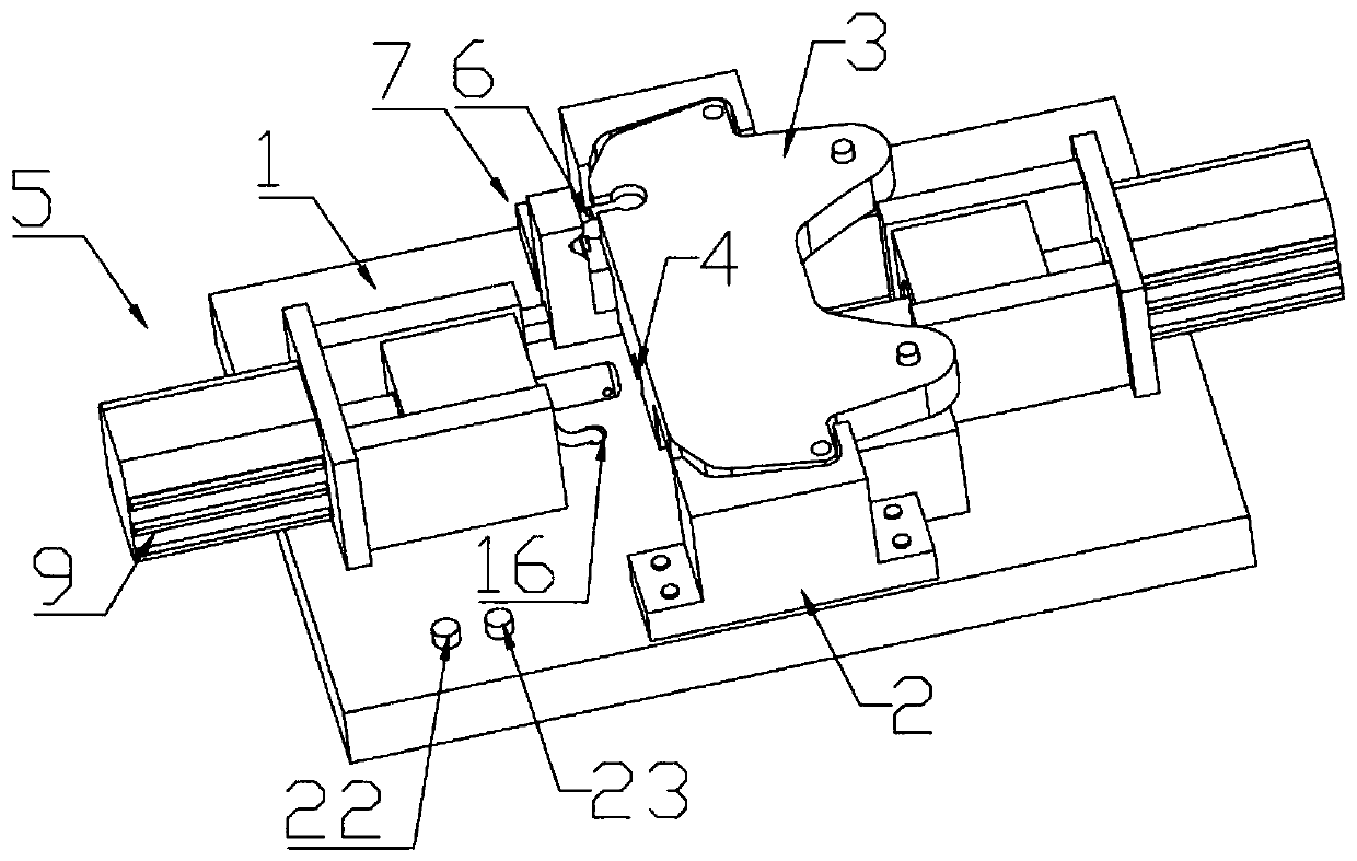 Glass bracket oil coating and error detecting mechanism