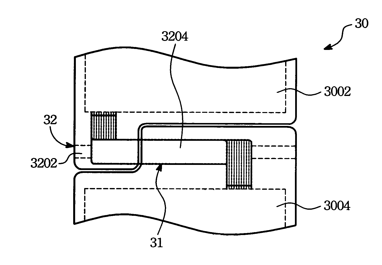 Electronic device including first and second parts and a flexible printed circuit board for electrically connecting the two