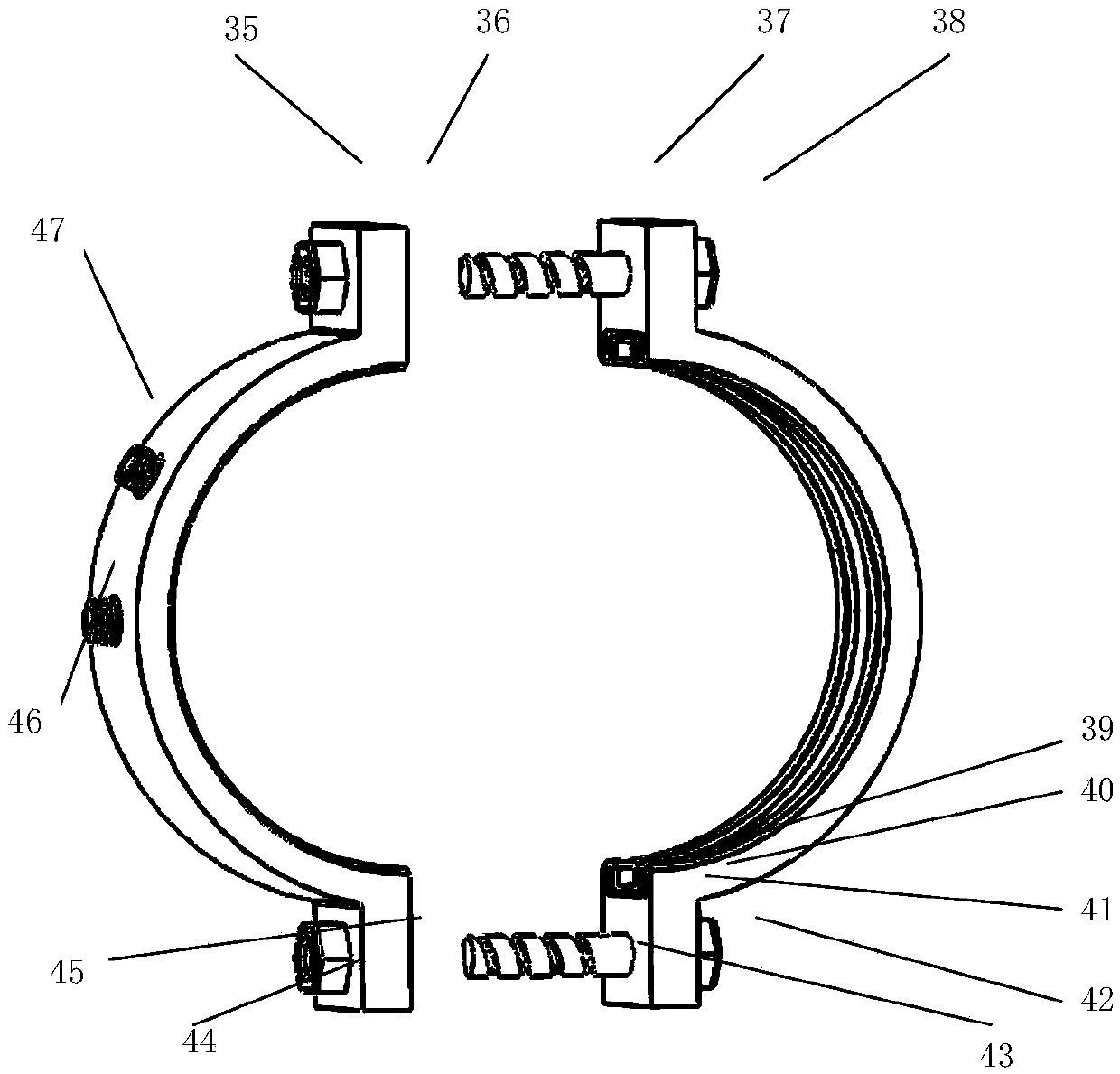 Product profiled surface air impermeability detection device