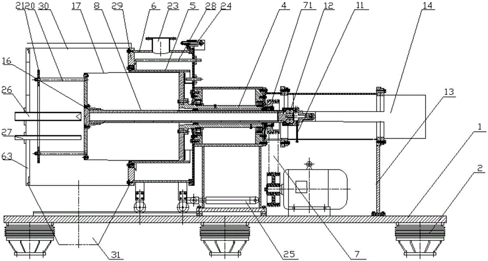 Bag turning centrifugal machine