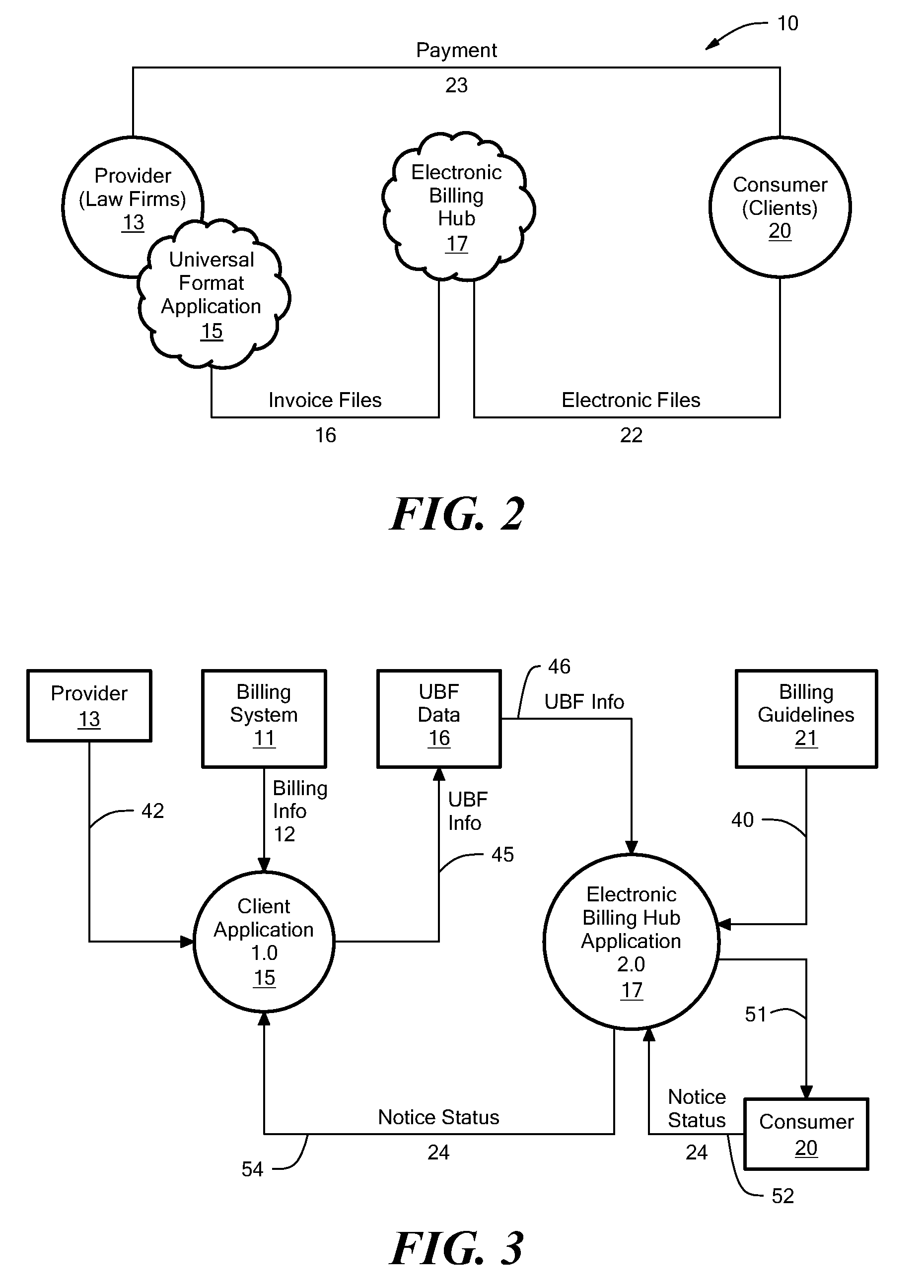 Electronic billing system utilizing a universal billing format data transmission