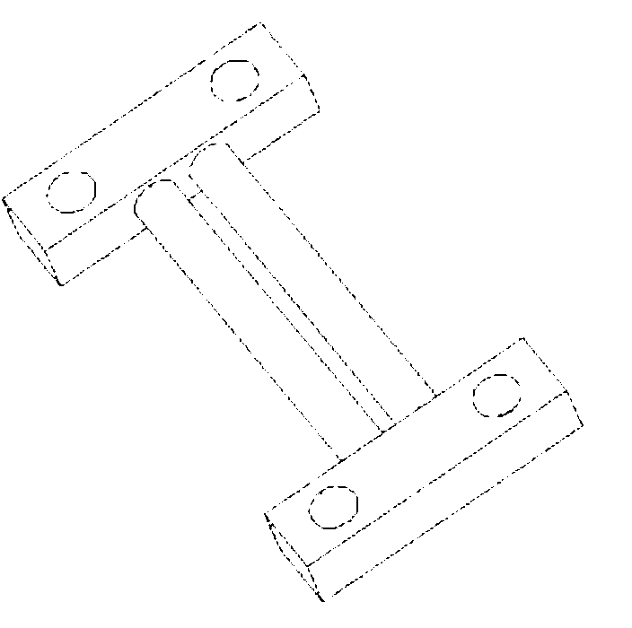 Parallel bar type anchor device for flexible flaky material and method thereof