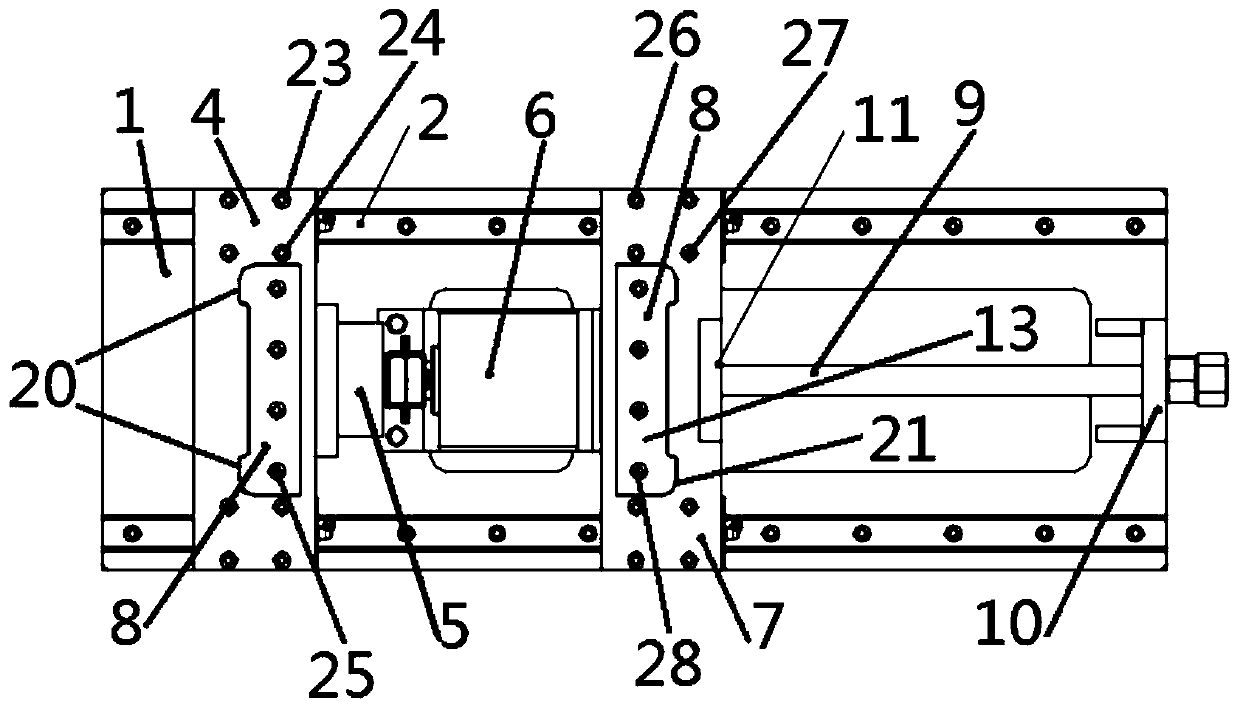 A power battery module steel belt length measuring device