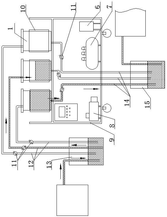 Mixed resin defoaming device for wind power blade