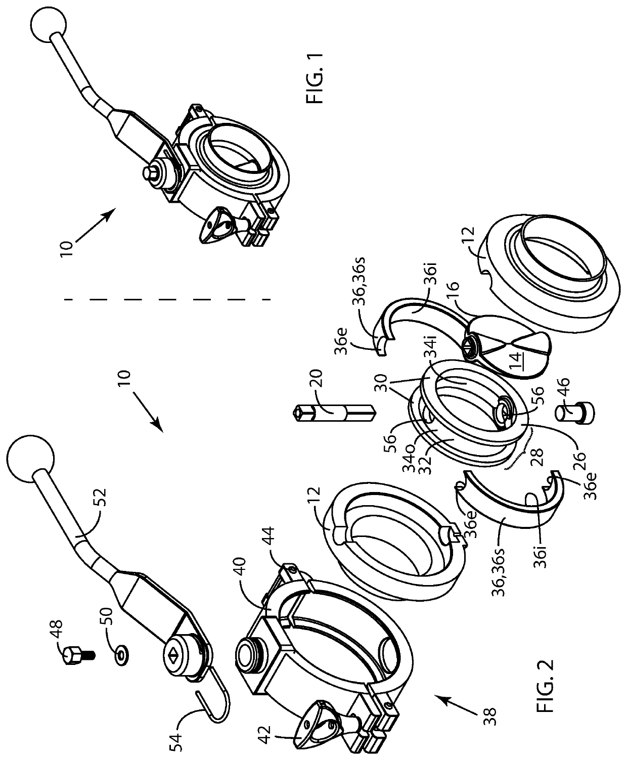 Sanitary Clean-in-Place Butterfly Valve with Low Actuation Force