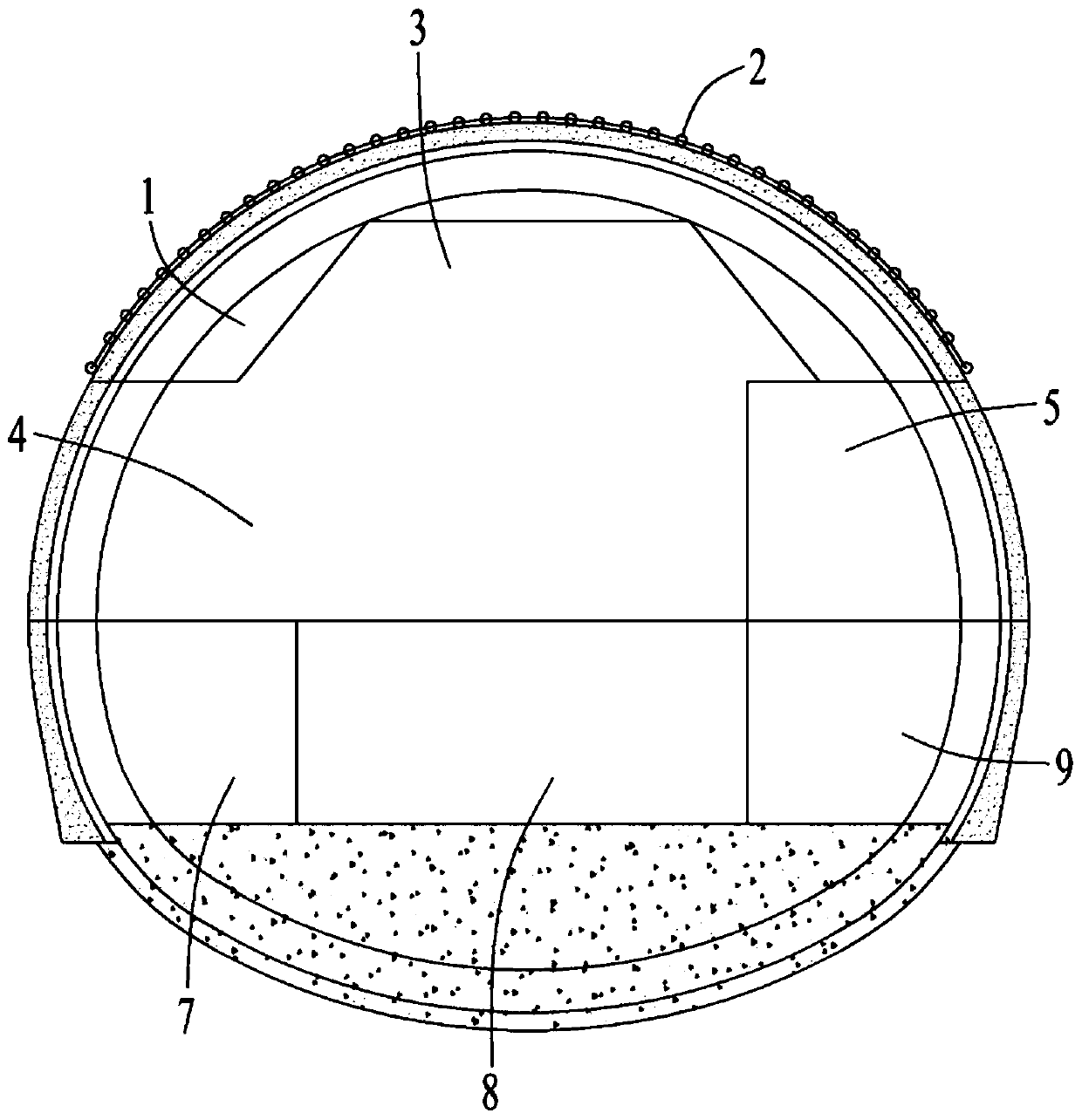 Construction Method of Core Soil at the Upper Part of Tunnel Micro-three Steps