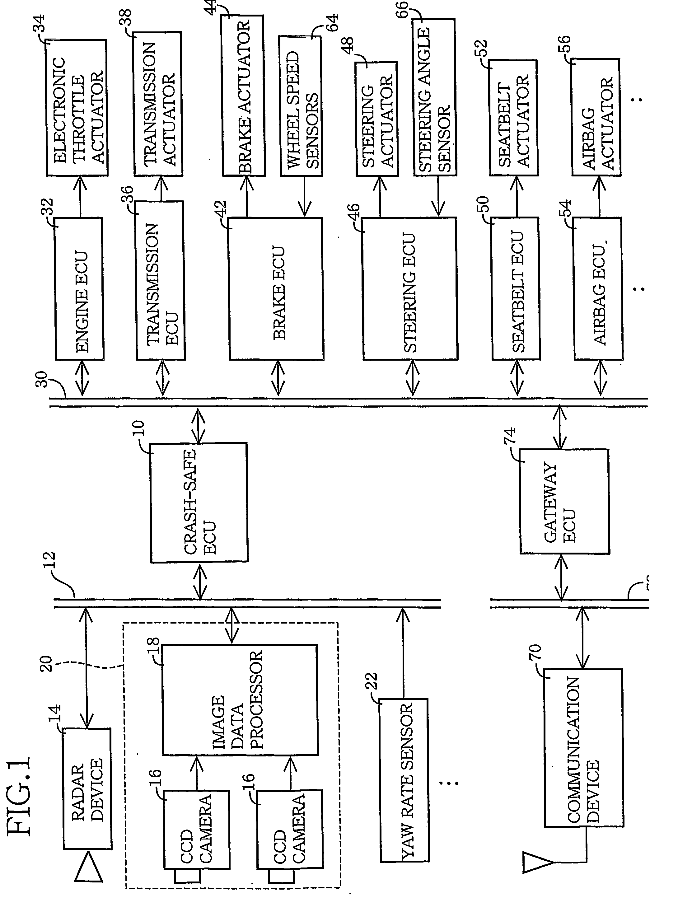 Crash-safe vehicle control system