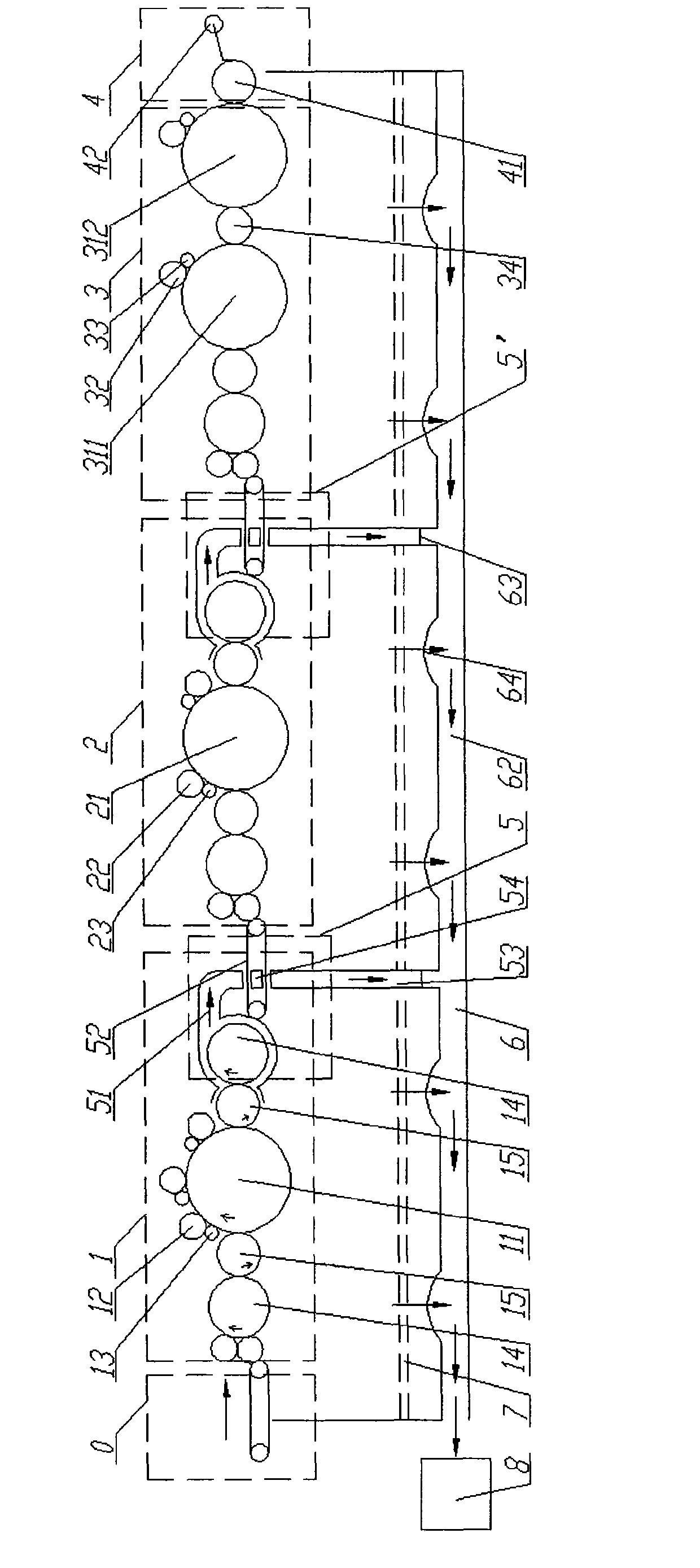 Heterogeneous animal fiber carding machine