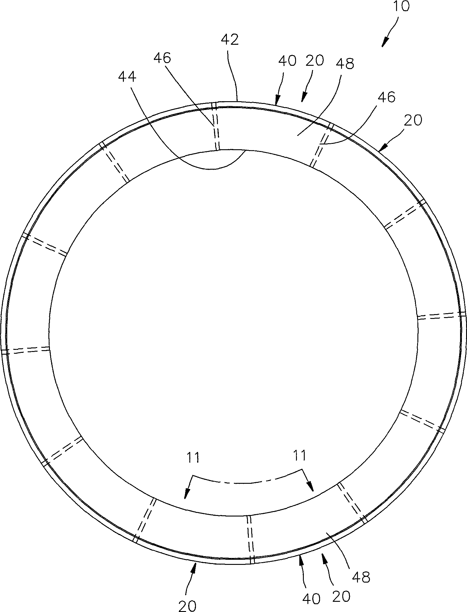 Wheel frame made of fibrous composite