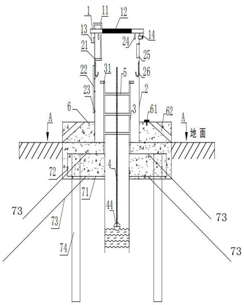 Wellhead protection device for automatic underground water monitoring well and installation and use methods