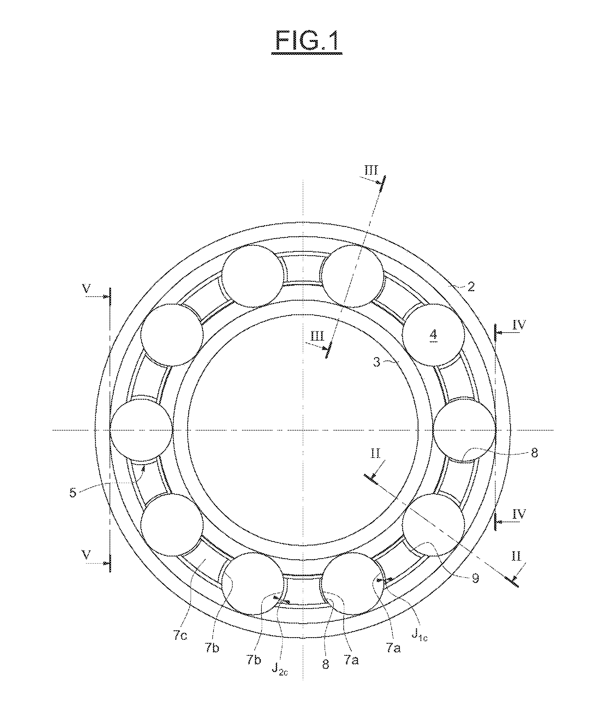 Rolling bearing cage, rolling bearing and electric steering system of a motor vehicle