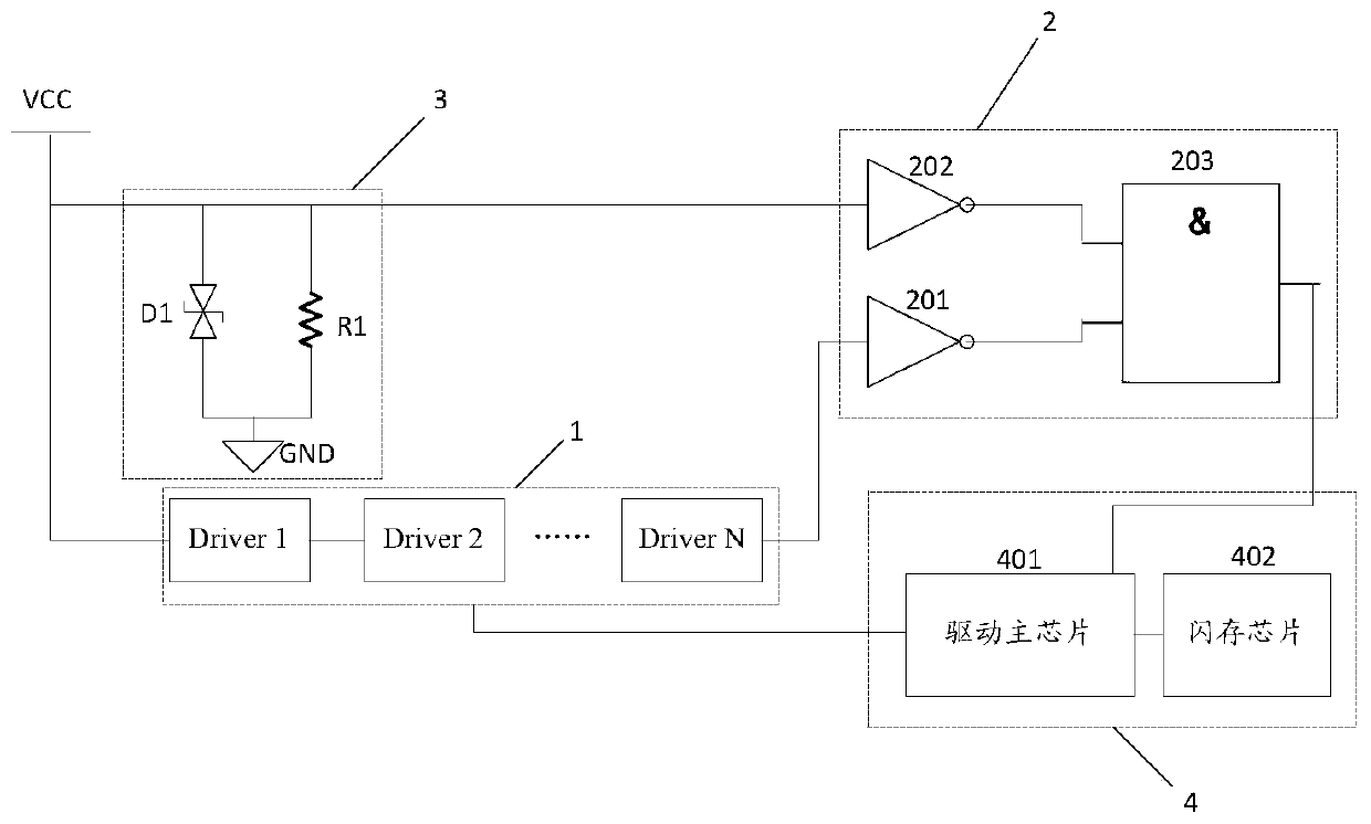 Driving circuit and restarting method thereof and display device