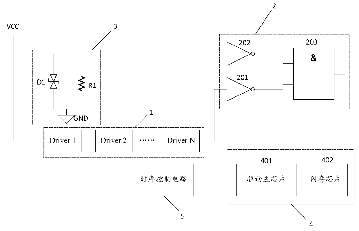 Driving circuit and restarting method thereof and display device