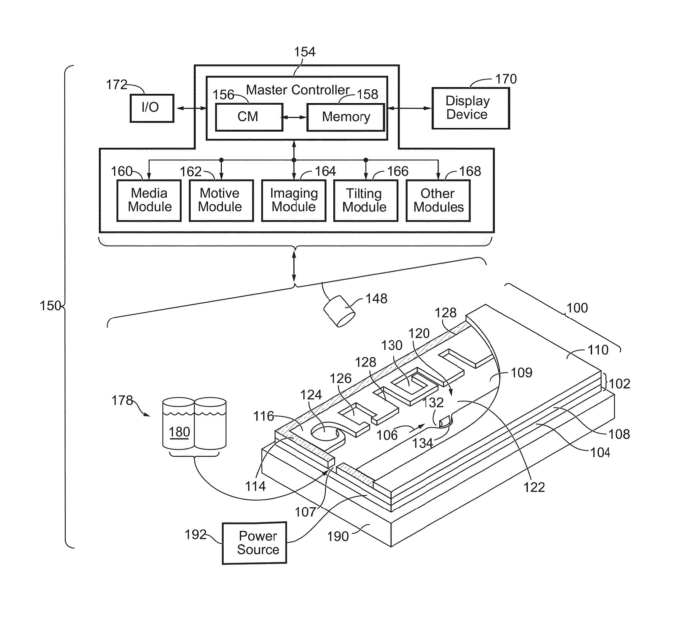 Single-sided light-actuated microfluidic device with integrated mesh ground