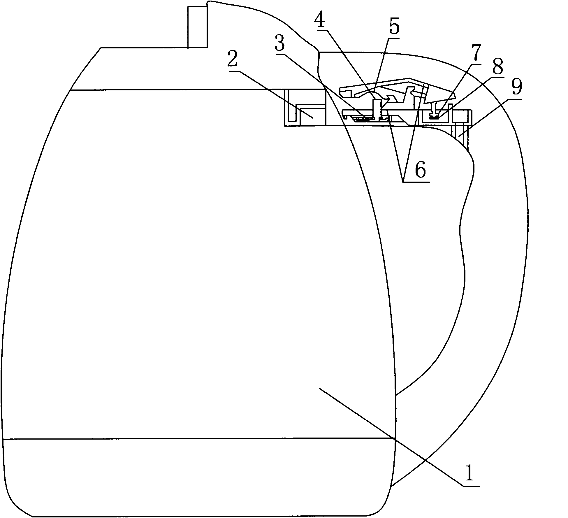 Magnetic-sensing button type steam switch of electric kettle