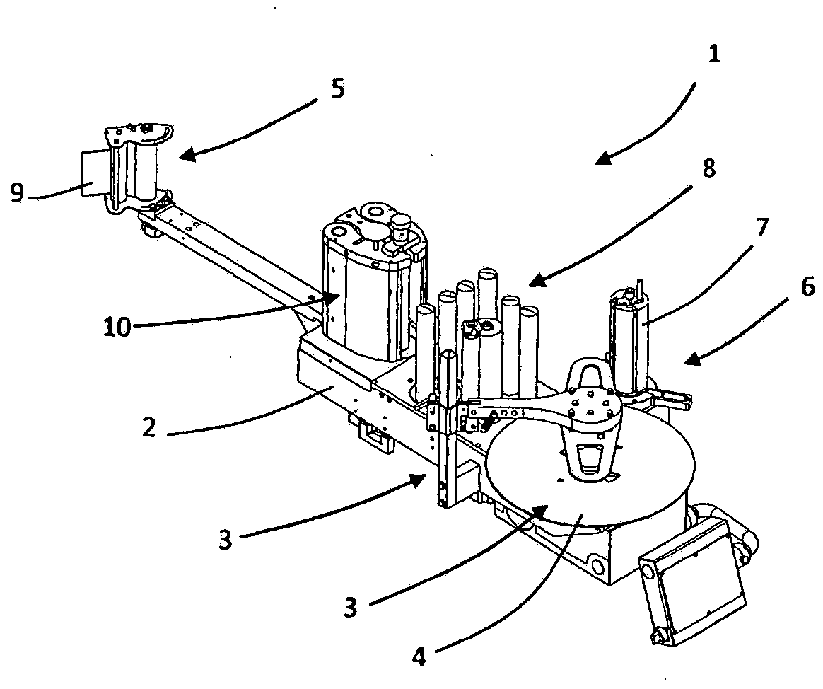 Device for feeding self-adhesive or "pressure sensitive" labels to a labelling machine