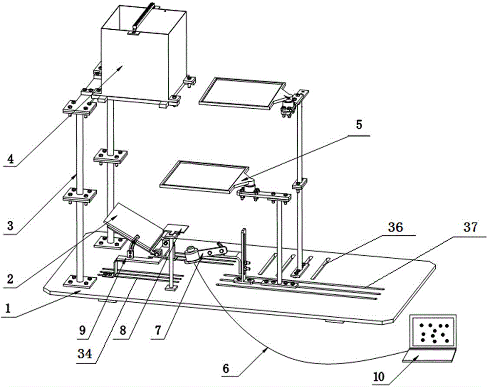 Solar concentrator reflection mirror shape detection device and method based on optical imaging