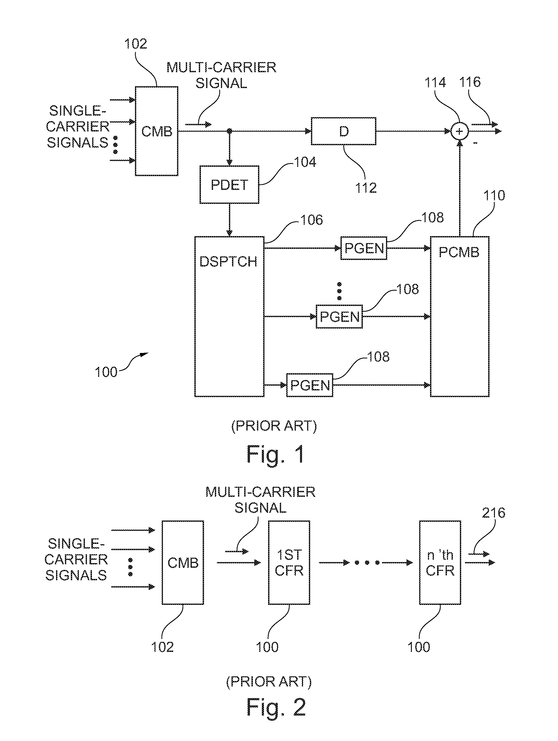 Crest factor reduction for a multicarrier-signal with spectrally shaped single-carrier cancelation pulses