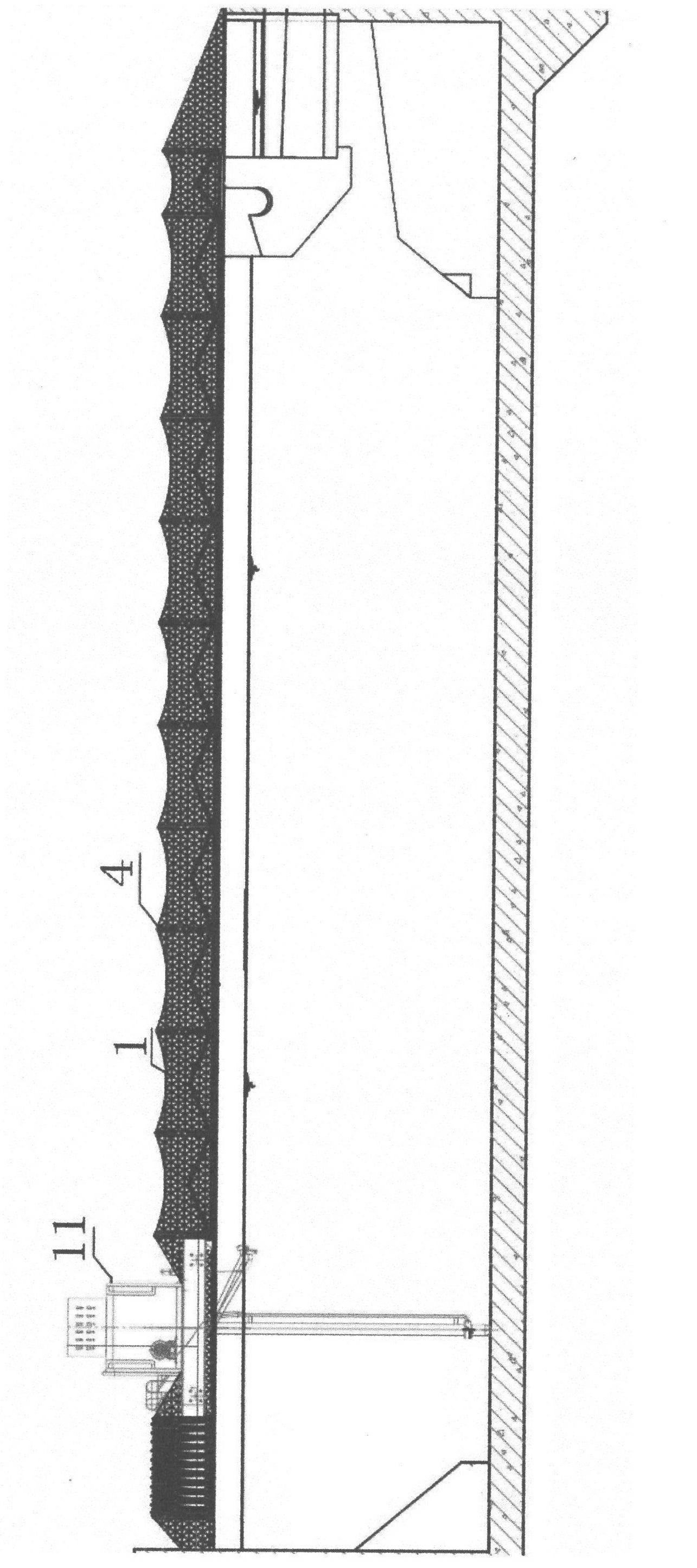 Application method for covering sewage pool with telescopic steel membrane structure