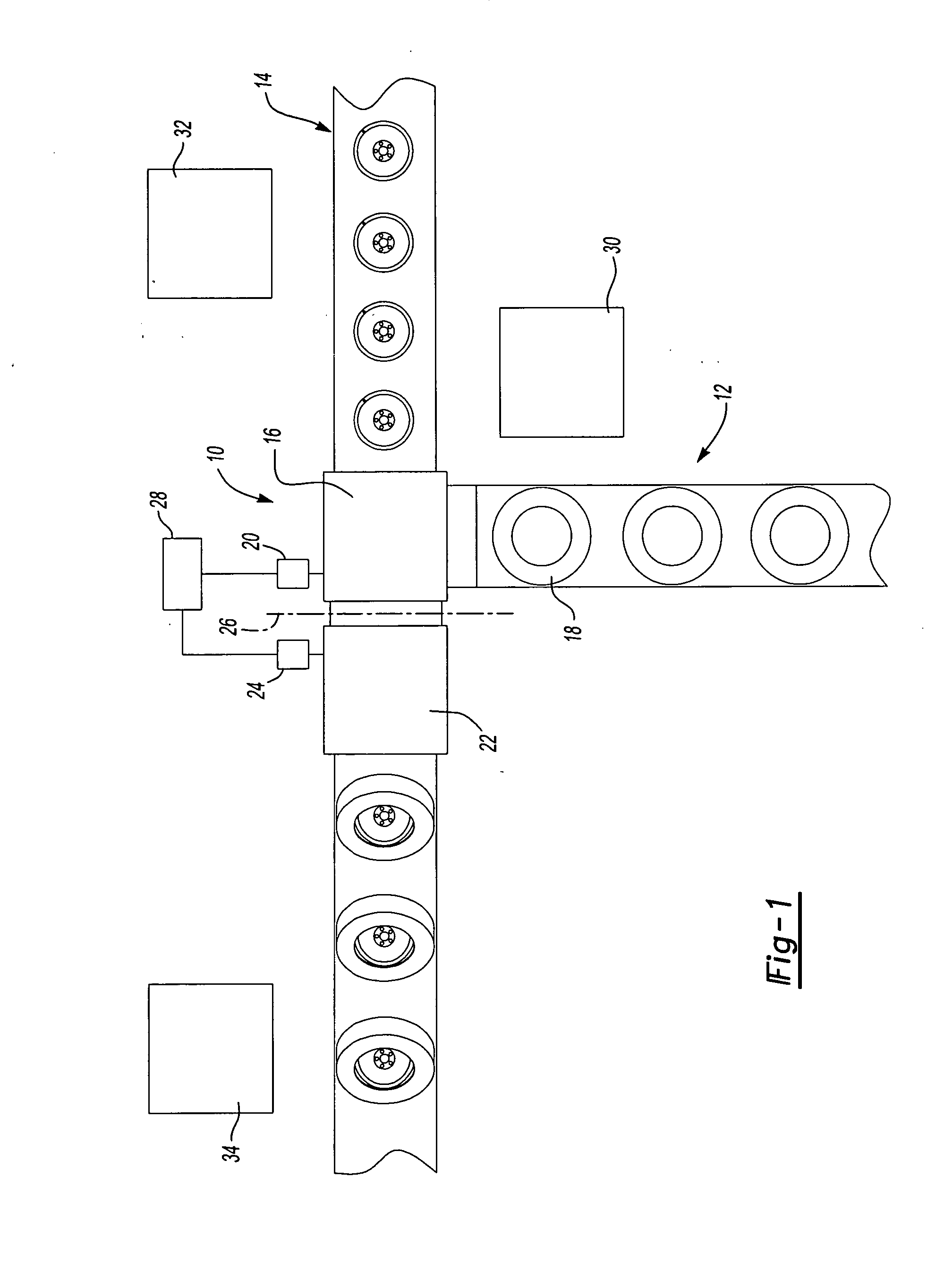 Vertical transfer device for tire assembly line