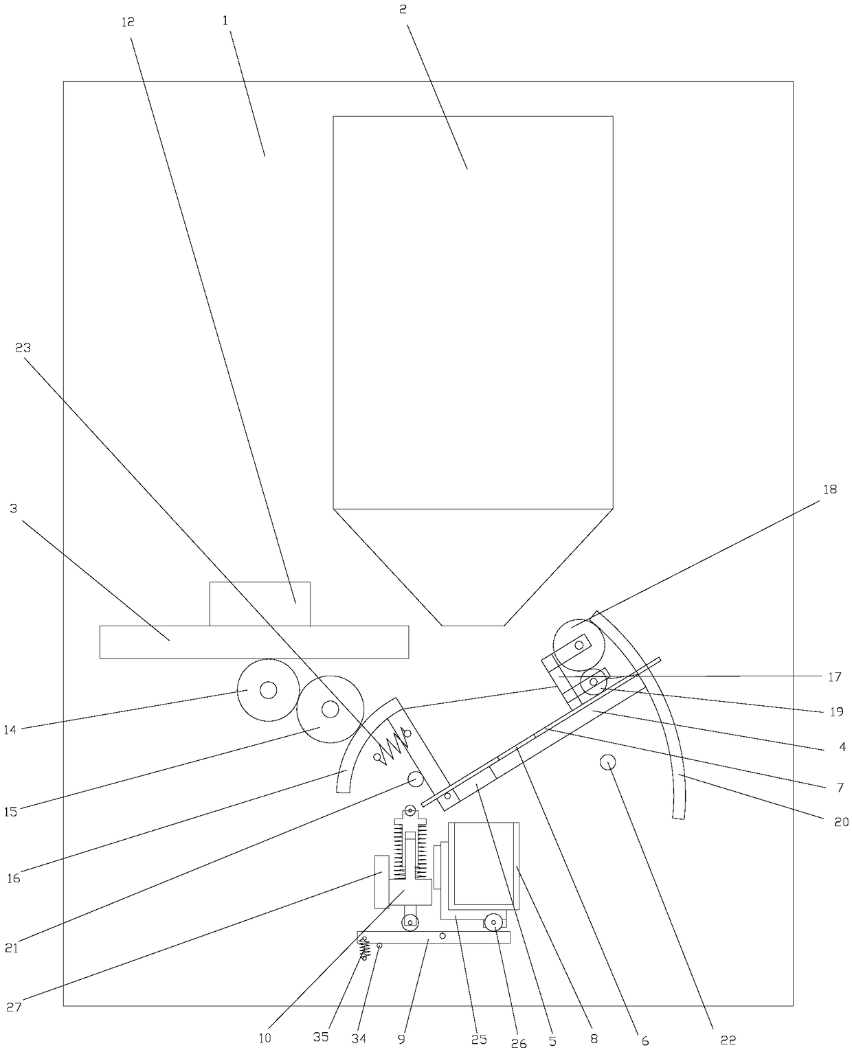 Automatic feed subpackage equipment