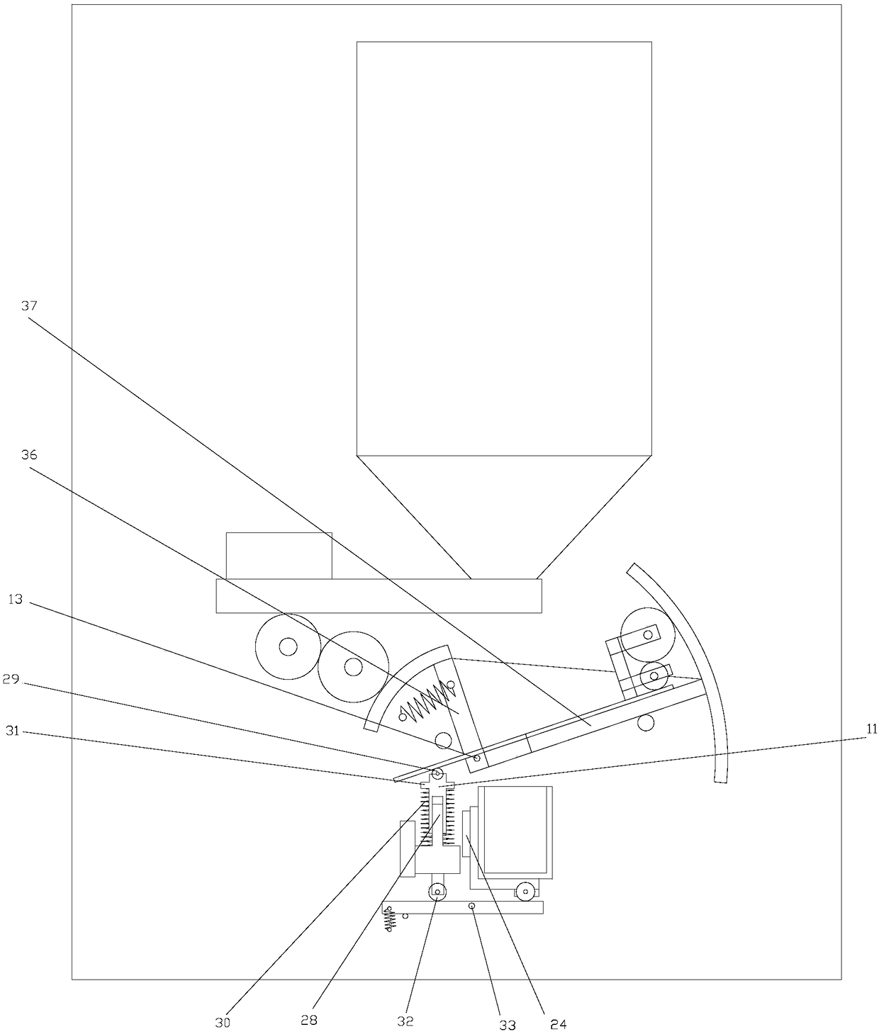 Automatic feed subpackage equipment