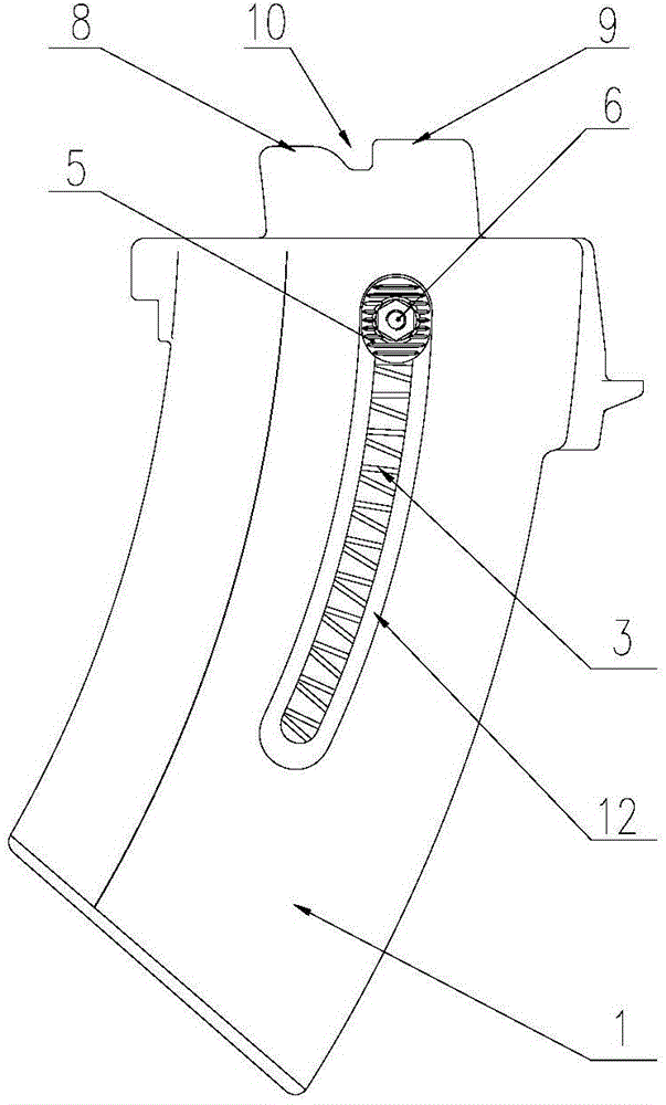 Small-caliber rimfire cartridge magazine