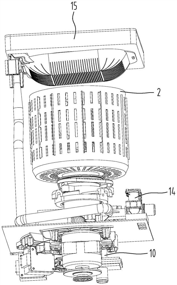 Hand washing imitating type fruit and vegetable cleaning machine