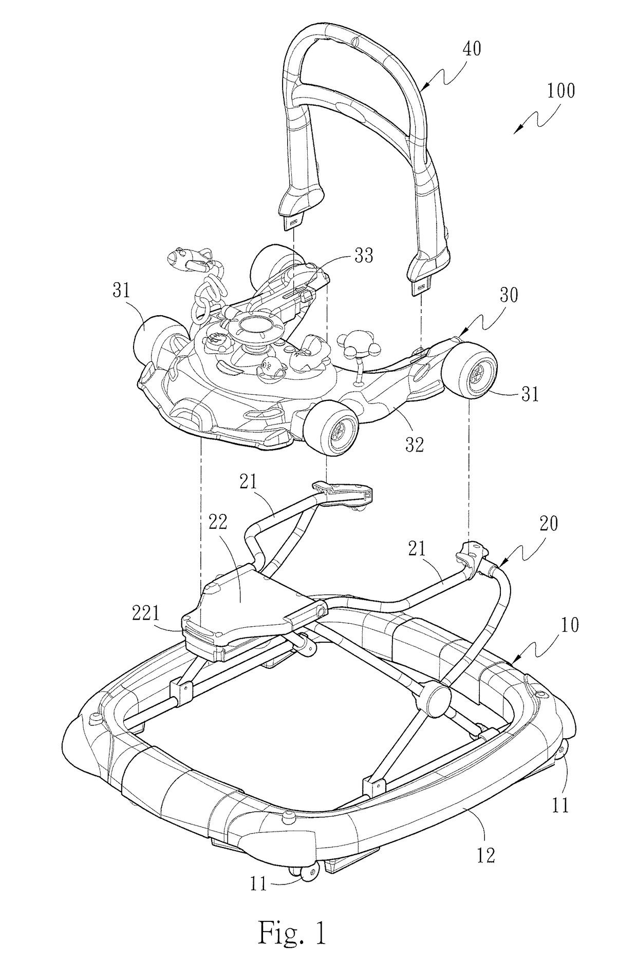 Walk assisting apparatus integrating walker and walk assistant