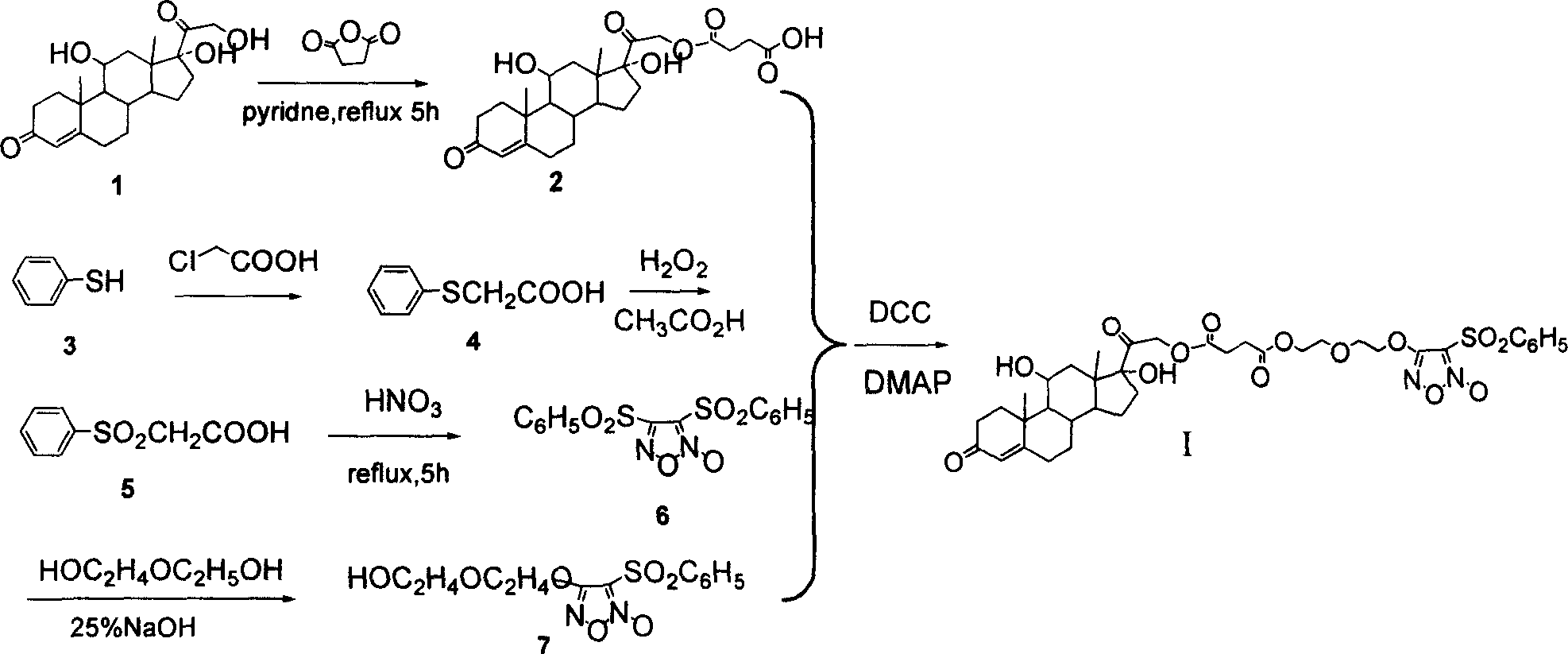 NO donor-type hydrocortisone derivative, its preparing method and antiphlogistic use