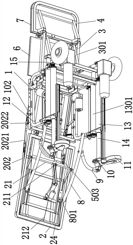 Bedsore-preventing defecation-assisting automatic bed trolley