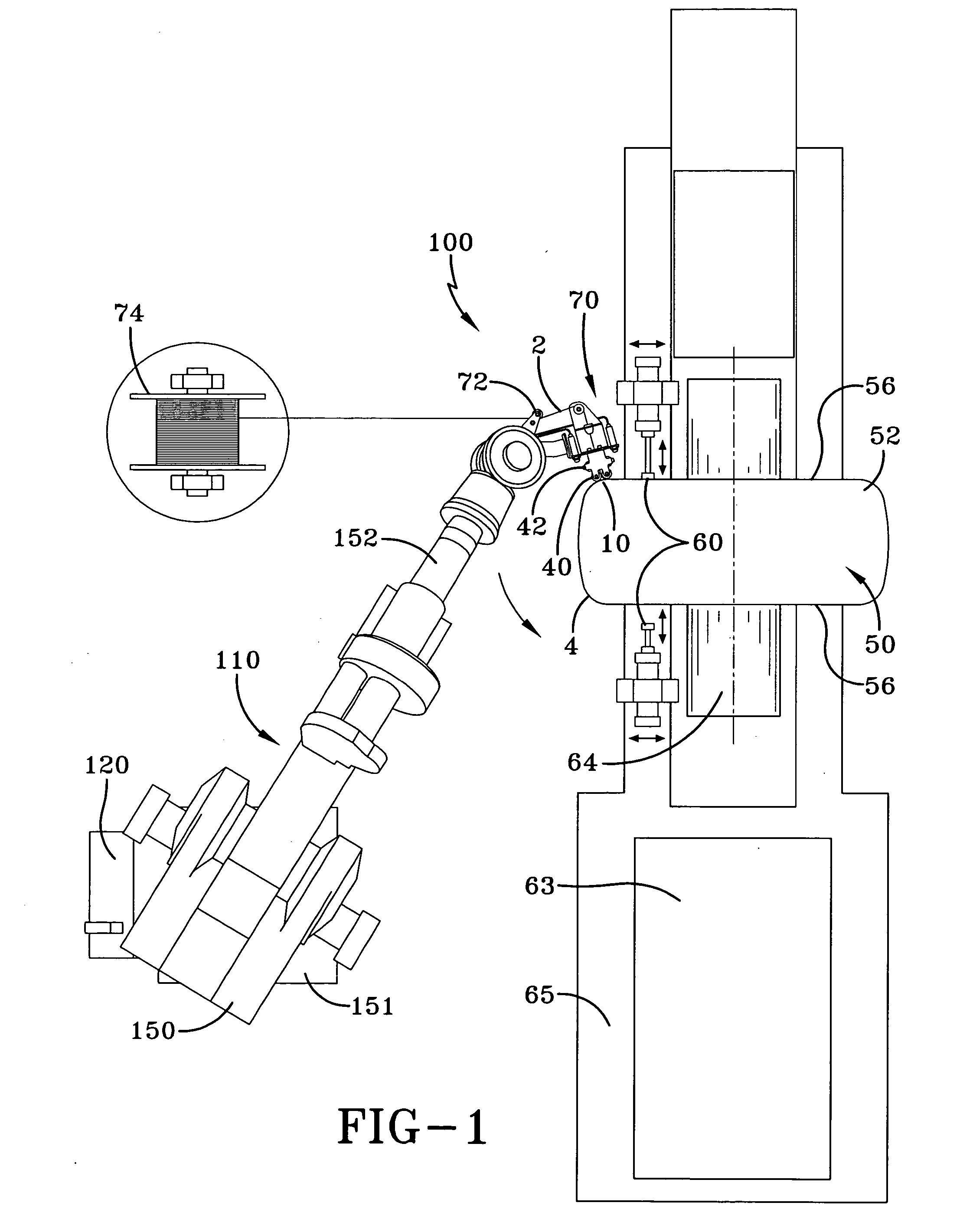 Radially expansible tire assembly drum and method for forming tires