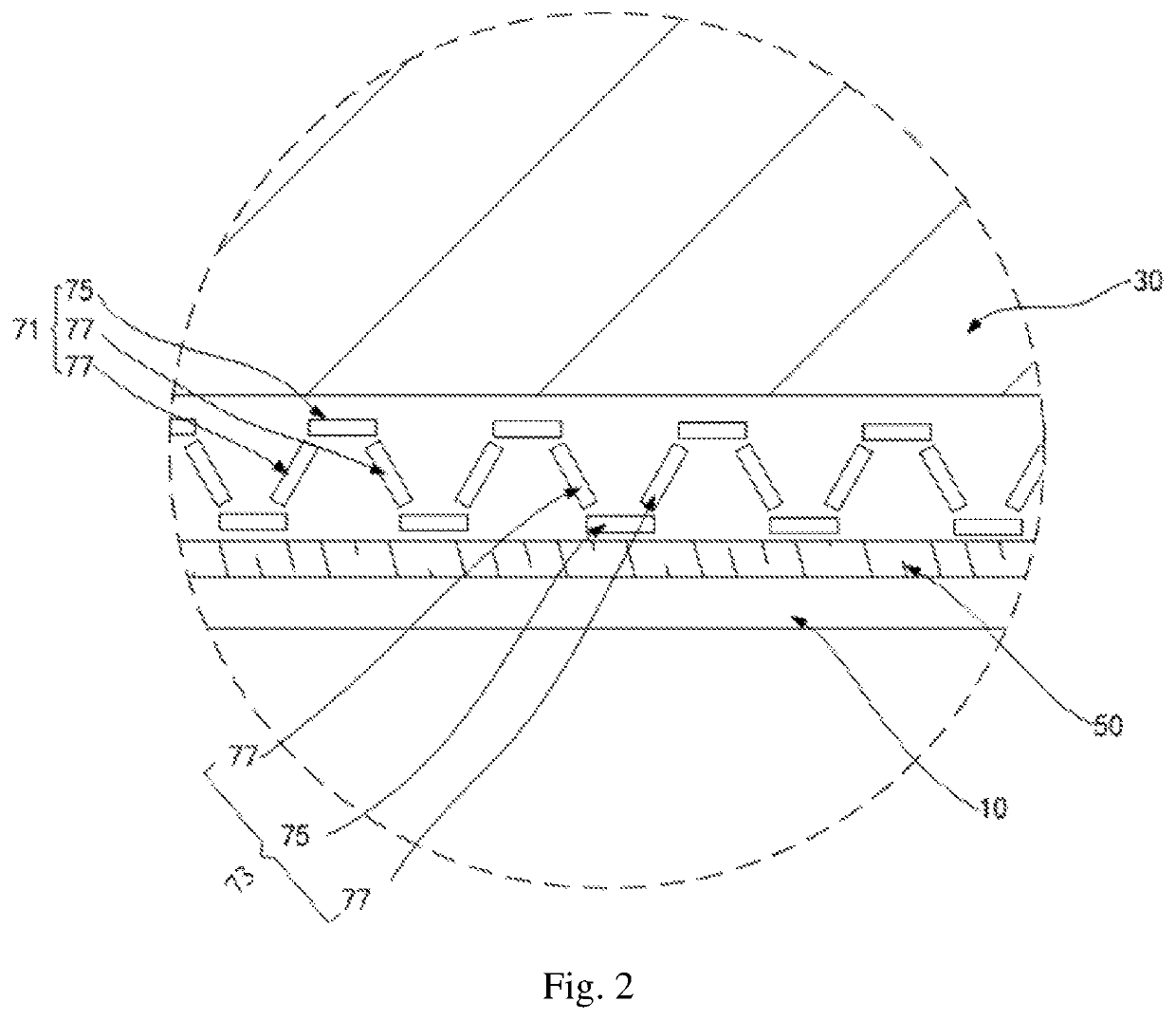 Display panel having retaining wall and display device having the same