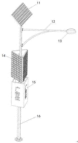 Intelligent type new energy advertising street lamp