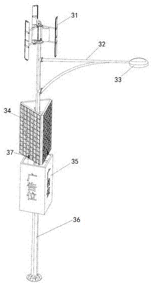 Intelligent type new energy advertising street lamp