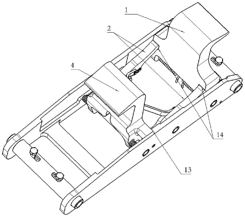 Bidirectional limiting device capable of realizing large limiting distance in container type freight transport system of civil aircraft