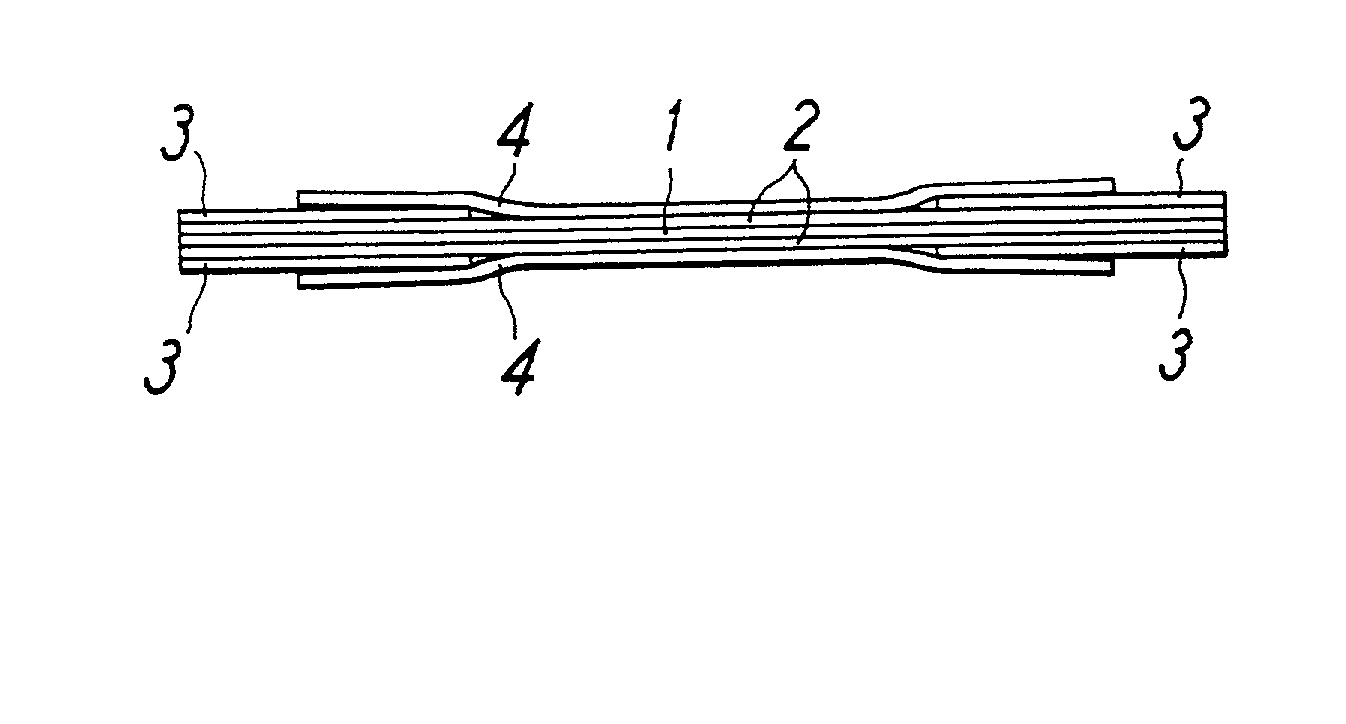 Double eyelid forming tape or string and method of manufacturing the same