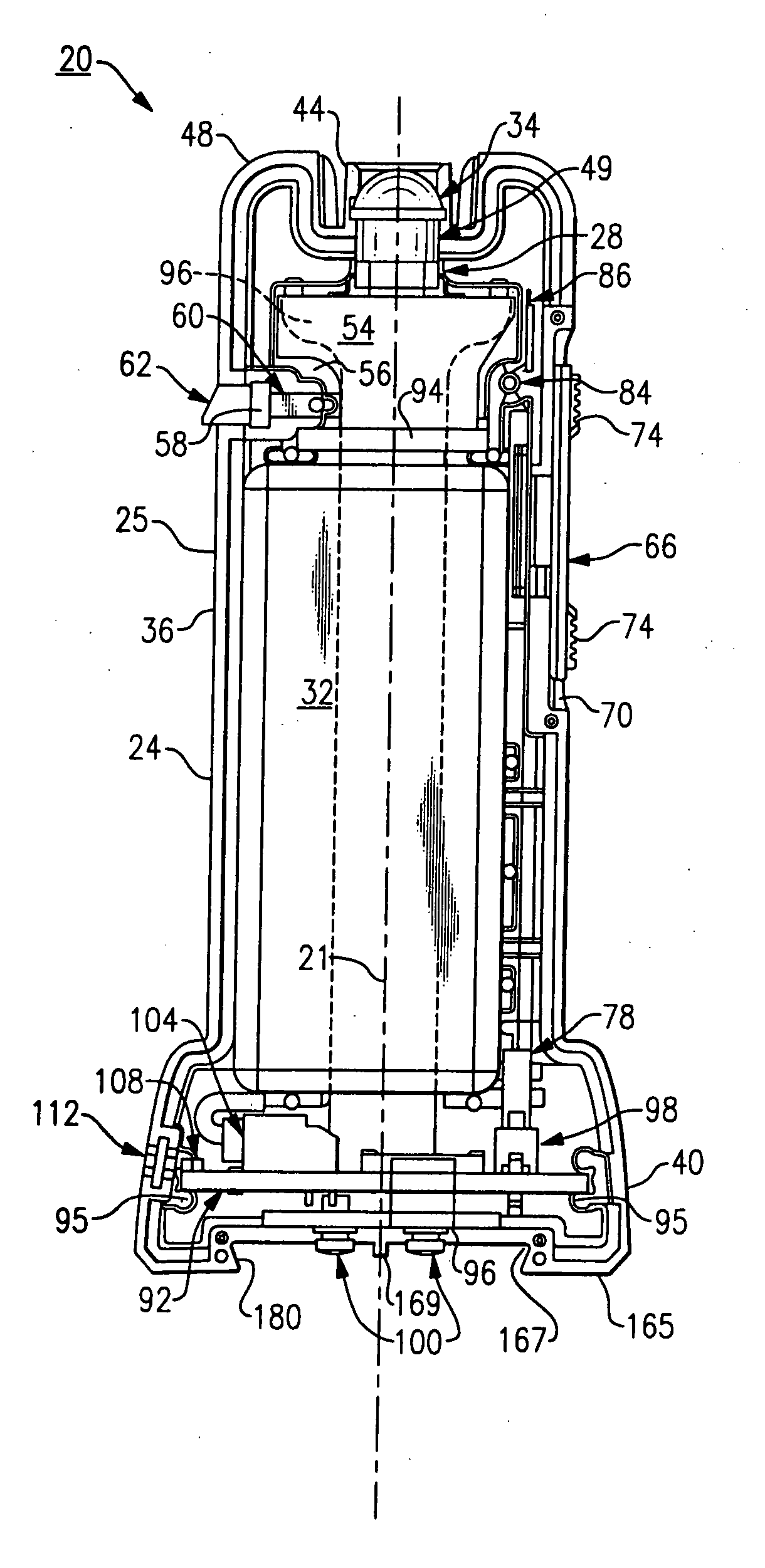 Power connections and interface for compact illuminator assembly