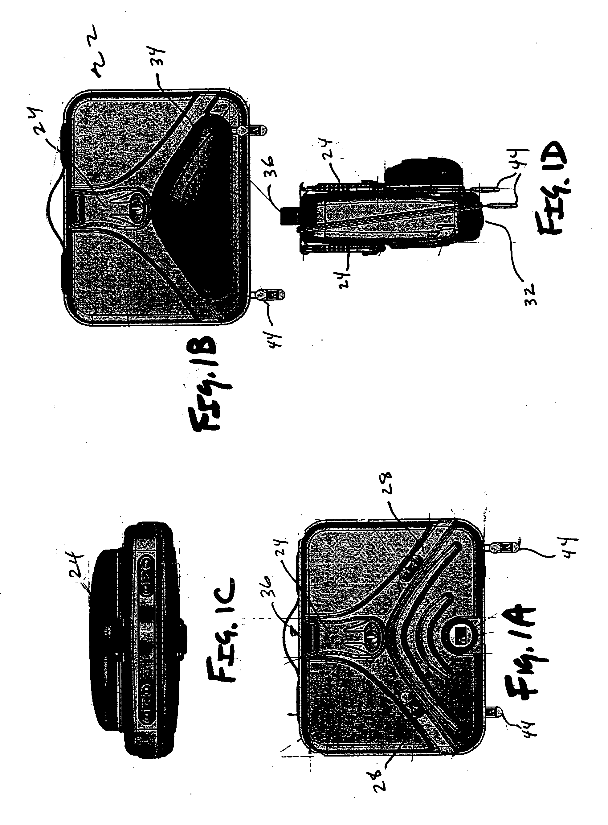 Entertainment device storage case adapted for interconnection to a vehicle seat