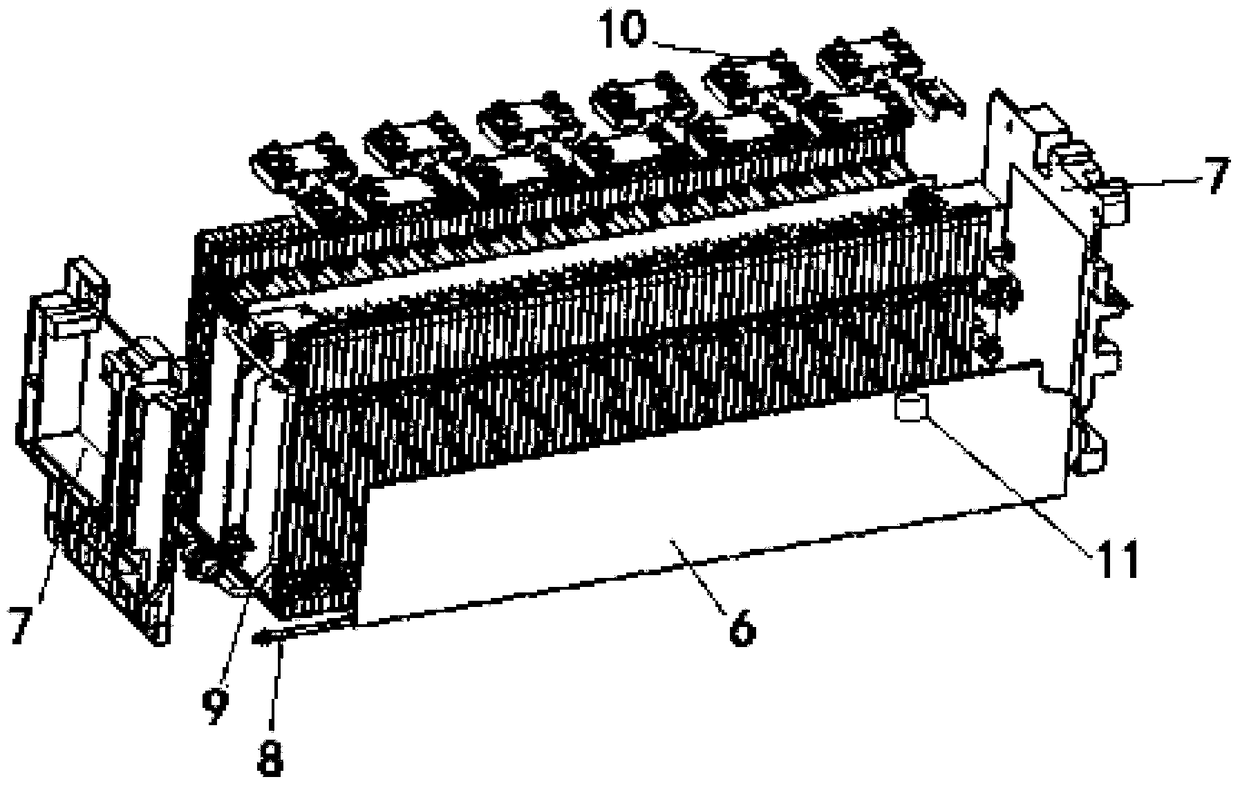 A lithium-ion battery module that suppresses the spread of thermal runaway